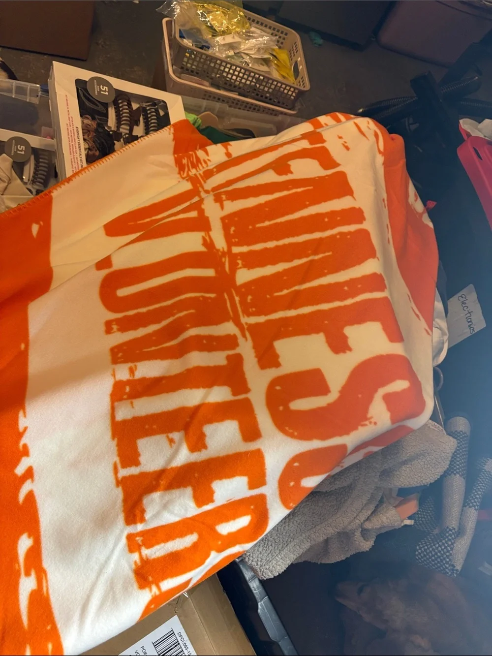 Tennesse Volunteers Orange and White Graphic Fleece Throw Blanket